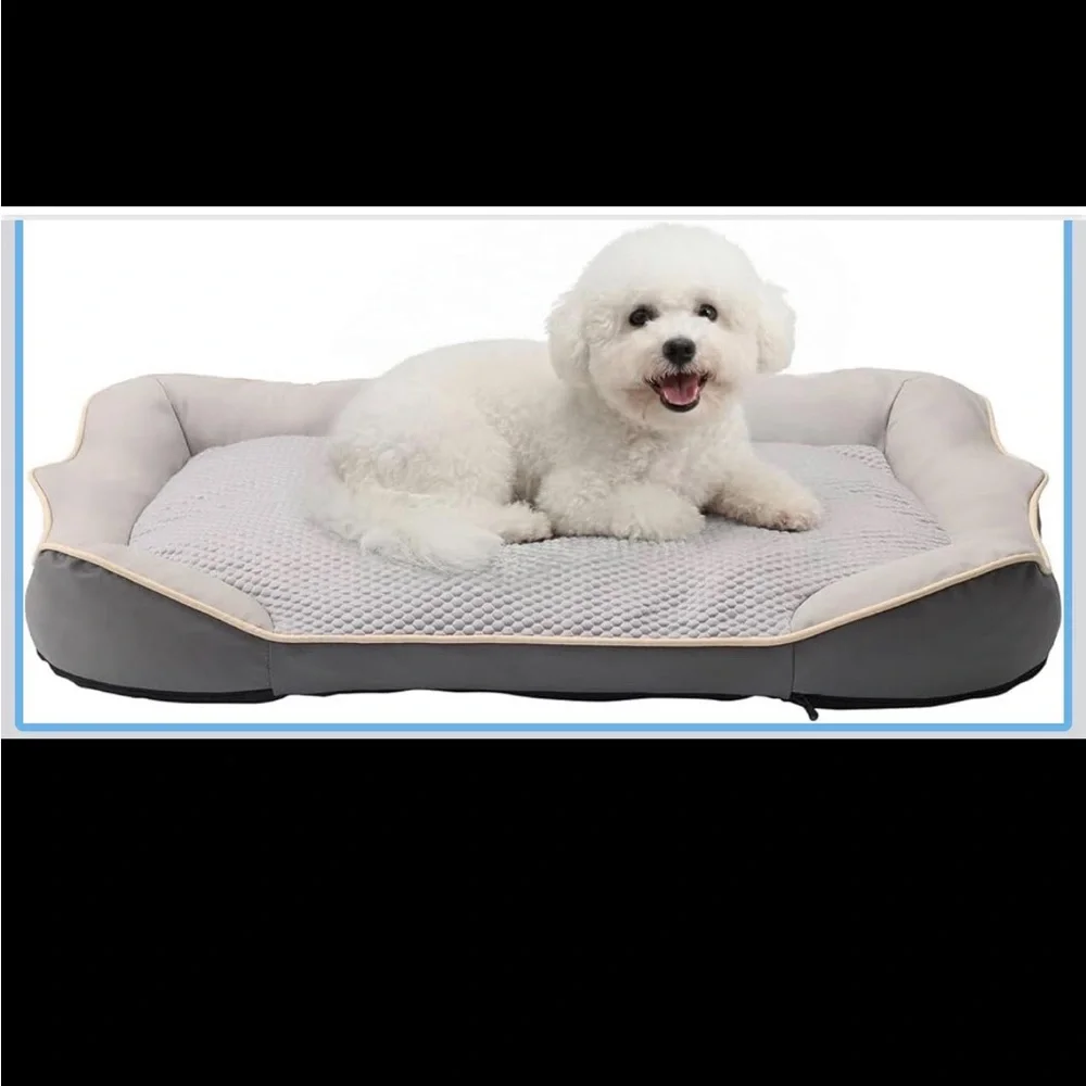 New Open Box Orthopedic Crate Dog Bed - Waterproof PU Dual-Surface Pet Bed,Small